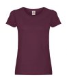 Goedkope Dames T-shirt Fruit of the Loom Lady fit 61-420-0 Burgundy